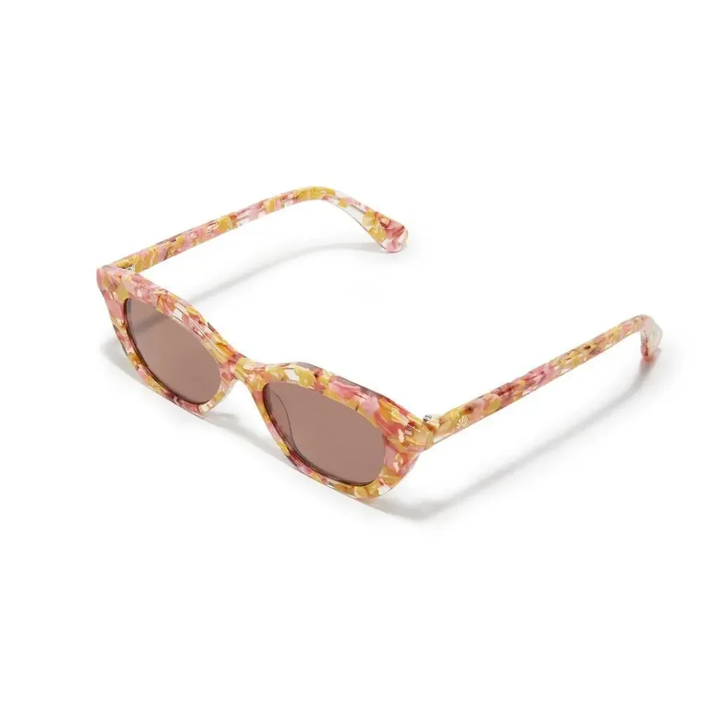 Lele Sadoughi Cat Eye Sunglasses Pink Orange Acetate New